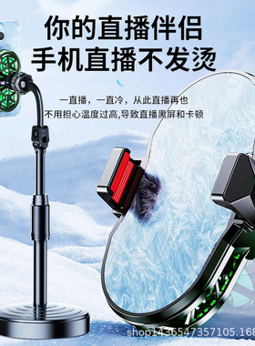 双涡轮磁吸半导体数显手机散热器