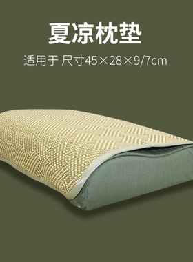 夏季凉席枕头套单个乳胶枕套不含枕头45*28浅绿色宿舍枕头凉垫巾