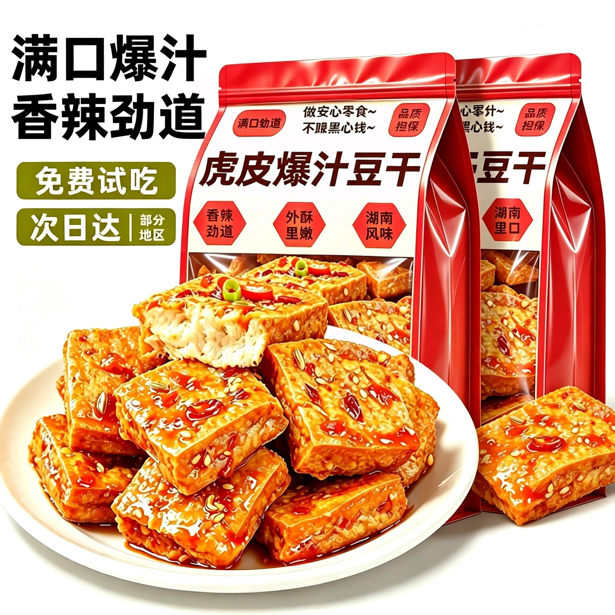 正宗湖南特产爆汁虎皮豆腐干