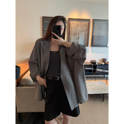Here yaya shop 盐系气质小姐姐天丝莱赛尔桑蚕丝防晒衬衫外套女