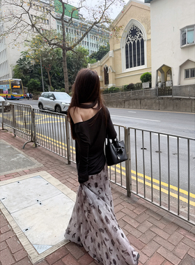 Here yaya shop 4.8 20:00神仙水墨画气质高级感100%铜氨丝半身裙
