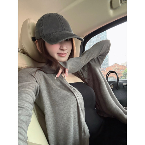 Here yaya shop 奶油雾霜温柔软绵绵天丝桑蚕丝纸片人舒适感开衫