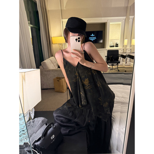 Here yaya shop 一眼沦陷复古系列独家定制时髦中古花色精致吊带