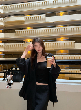 Here yaya shop 慵懒限定时髦调调随意又显瘦超大件防晒衬衫外套