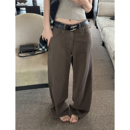 糖炒栗子特殊水洗色巨洋气薄绒显腿直牛仔裤 Here 12.8 shop yaya