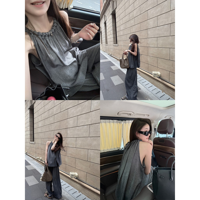 Here yaya shop 6.28 20:00 茉莉奶白时髦且清冷5%亚麻精致感套装