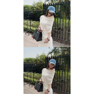 冷淡气质小姐姐醋酸羊毛设计感露肩针织衫 Here 3.23 shop yaya