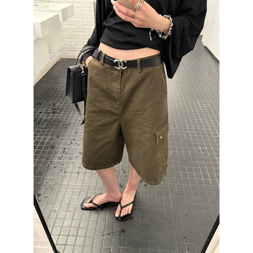 Here yaya shop 5.21 松弛出街甜酷重工成衣做旧水洗时髦工装中裤