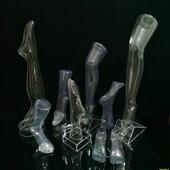 透明塑料PVC女脚模腿模袜模倒立脚短袜长腿丝袜模特袜子展示道具