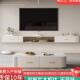 悬挂式 电视机柜 电视柜悬浮轻奢现代简约圆角超薄实木客厅吊柜新款