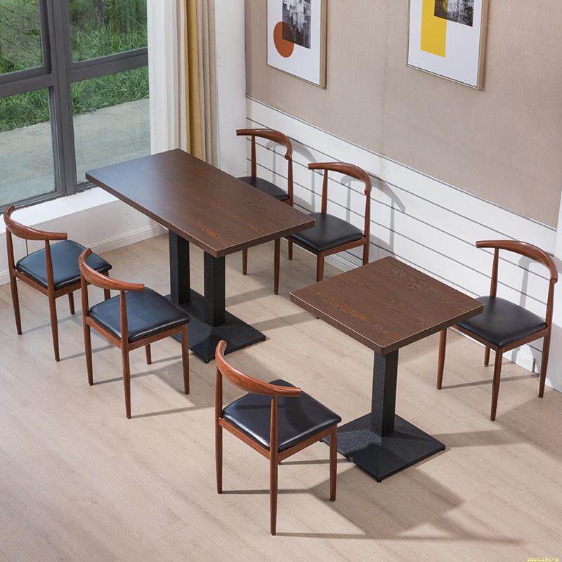 快餐桌椅组合小吃面面馆饭店烧烤奶茶甜品咖啡厅桌椅餐饮商用经济