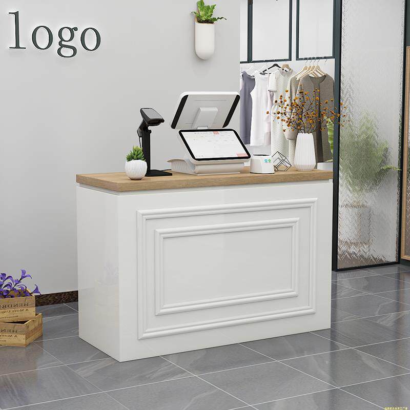 简约欧式收银台服装店柜台专卖店理发店吧台桌店铺前台接待台小型