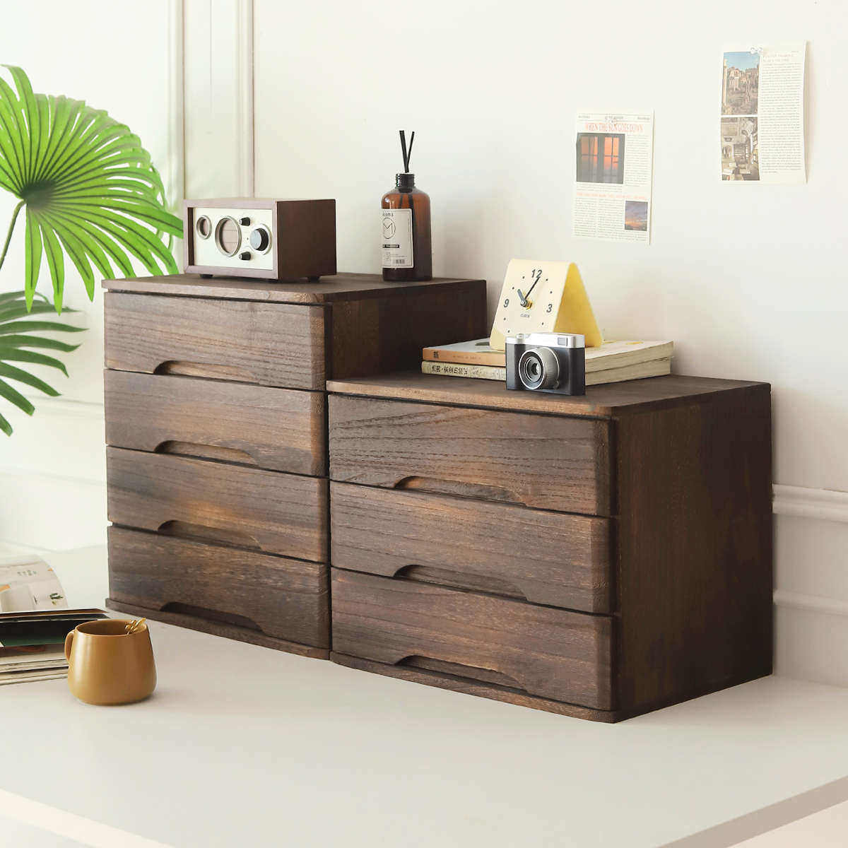 实木桌面收纳盒炭烧多层抽屉式办公室桌上文件柜学生宿舍整理盒A4,收纳整理,桌面收纳盒,淘宝优惠券,粉丝福利购,淘宝优惠卷