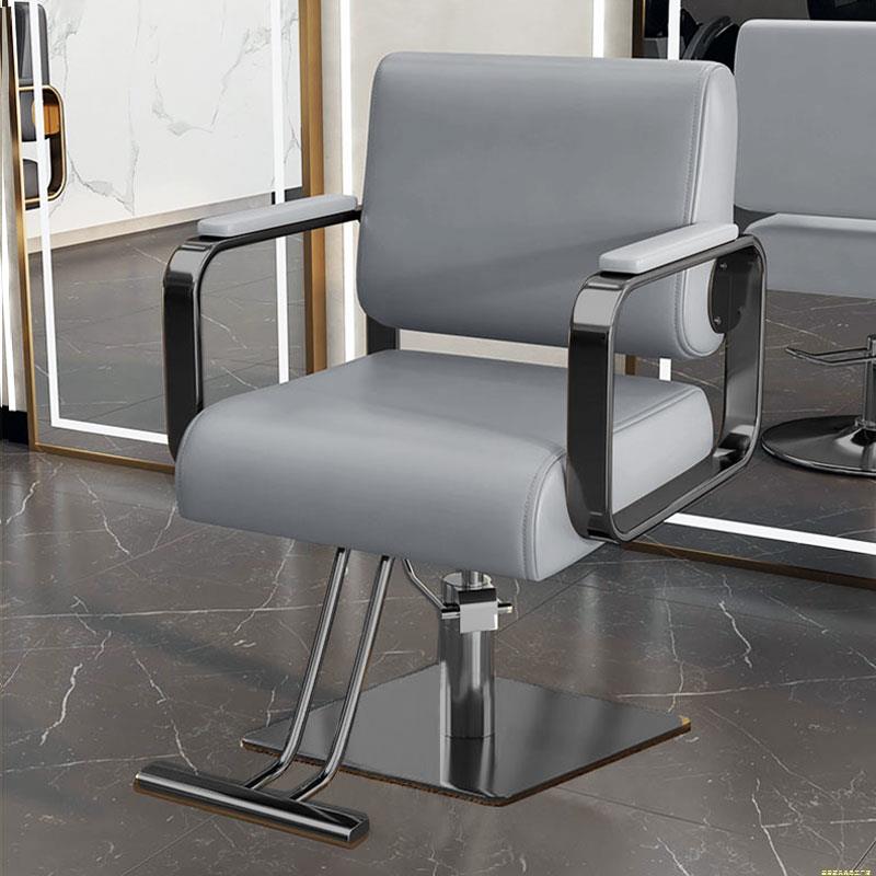 理发店椅子发廊专用剪发椅凳子可放倒美发店椅子上座不锈钢理发椅