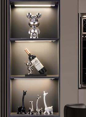 轻奢高档一家四口小鹿家居装饰品摆件客厅餐边电视柜酒柜套装组合