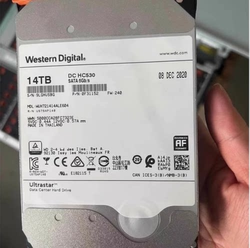 WD西数WUH721414ALE6L4氦气14T