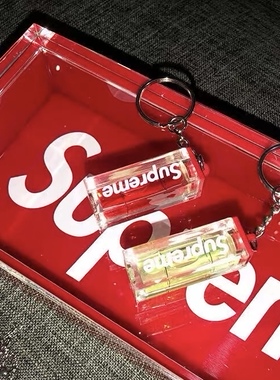 日本正品Sup eme 18FW UNSEEN Level Keychain水平仪钥匙扣挂件