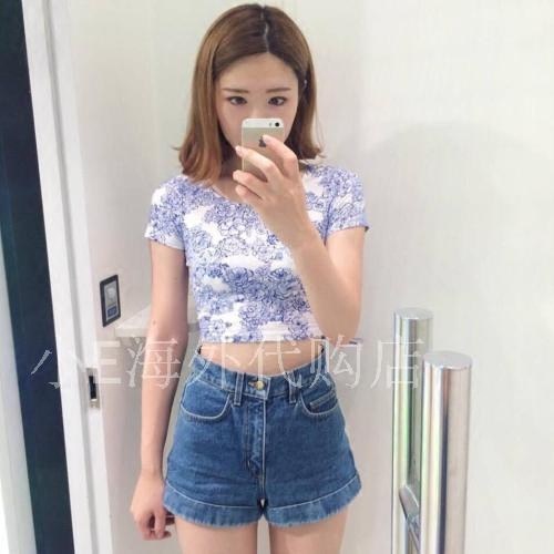 短款薄女BM风格短袖印花