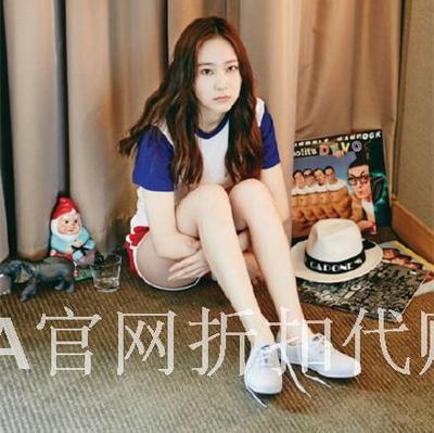 现货美国american apparel AA 郑秀晶学生棉质撞色拼色短袖T恤