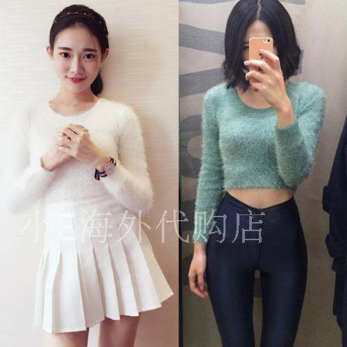 美国短款针织毛衣现货
