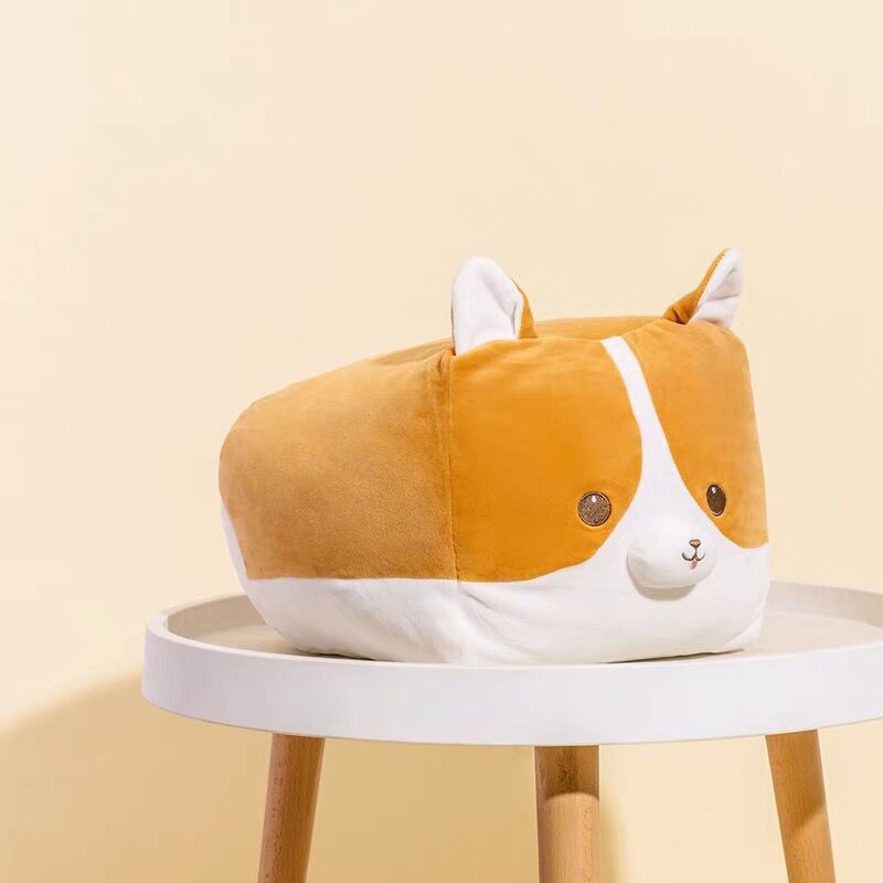 萌趣miniso柯基不掉毛休闲抱枕