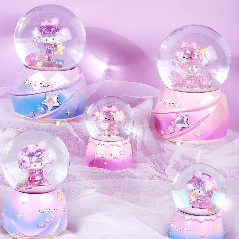青壹坊emily星光泡泡秘境水晶球摆件发光女孩儿童节日礼物生日礼