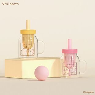 MINISO名创优品chiikawa玻璃杯果茶杯乌萨奇吉伊卡哇小八水杯女