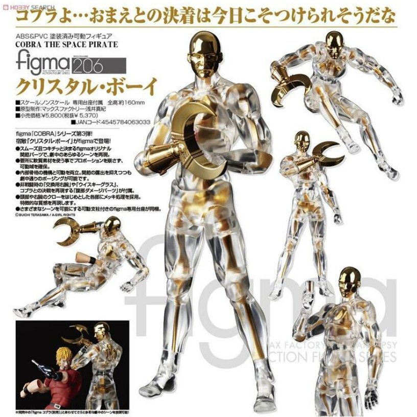 现货 FIGMA 206 太空海盜 COBRA 哥普拉 水晶男孩 Crystal Boy