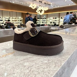 东北棉鞋 千百度女鞋 新款 2025冬季 毛毛内里A25725838B02 厚底勃肯鞋