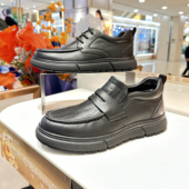 男鞋 2025新款 冬季 千百度加绒皮鞋 二棉A25659785X01 A25659786X01