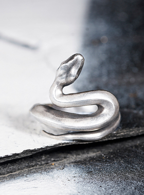 原创手工银饰文艺暗黑做旧戒指