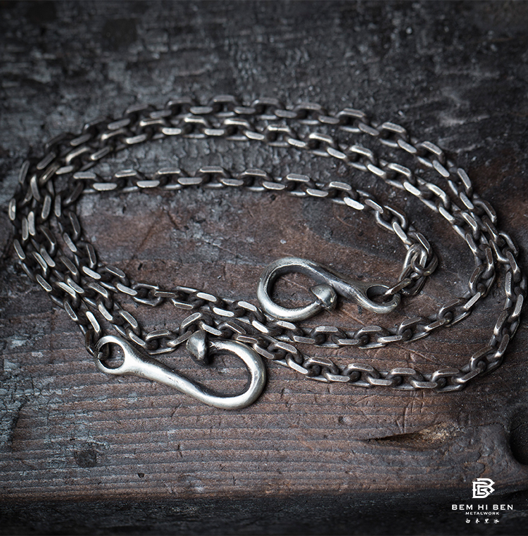 白木黑冰原创设计925银项链