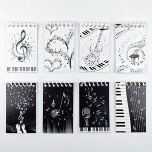 学生记事本笔记本子随笔备忘录高颜值音符音乐图案涂鸦本礼物奖品