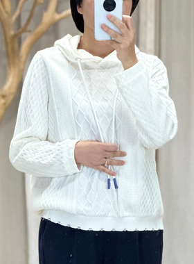 掂量女装 秋季新款设计感简约纯色连帽卫衣女宽松百搭Y1V04T11735