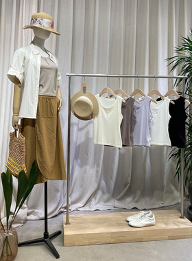 掂量女装 夏季新款简约百搭纯色背心宽松显瘦打底上衣Z2V01T14723