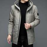 1908/P280商务中长款可脱内胆羽绒服外套中年爸爸羽绒可脱帽外套，男装羽绒服，星座1216