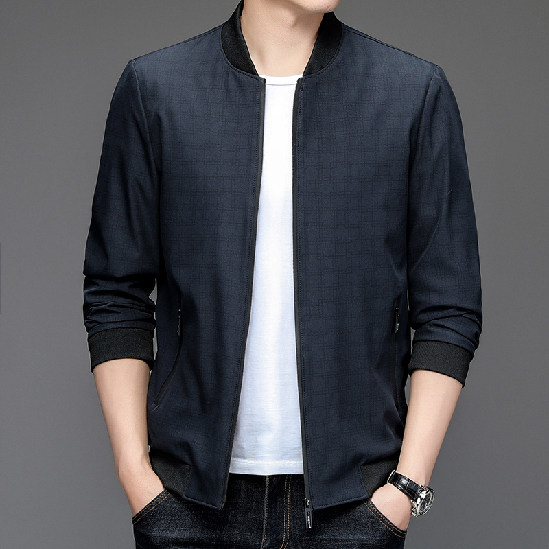 2201/P55秋装新款薄款夹克男商务休闲爸爸薄款棒球服外套男，男装夹克，星座1216