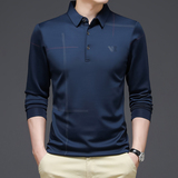 3138/P40商务男装长袖t恤POLO衫秋装中年汗衫打底衫父亲衣服，男装T恤，星座1216