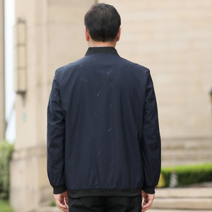 283/P40商务休闲外套2023新款夹克中年男士棒球服薄款上衣茄克图片
