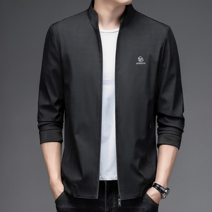 2213/P60 秋装新款爸爸夹克父亲外套运动休闲棒球服中年男装图片