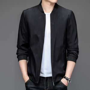 2205/P55 2022秋装新款棒球服外套男爸爸商务休闲夹克中年外套男图片