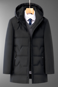 主推现货！98811/商务休闲爸爸羽绒服外套中长款中老年男装图片