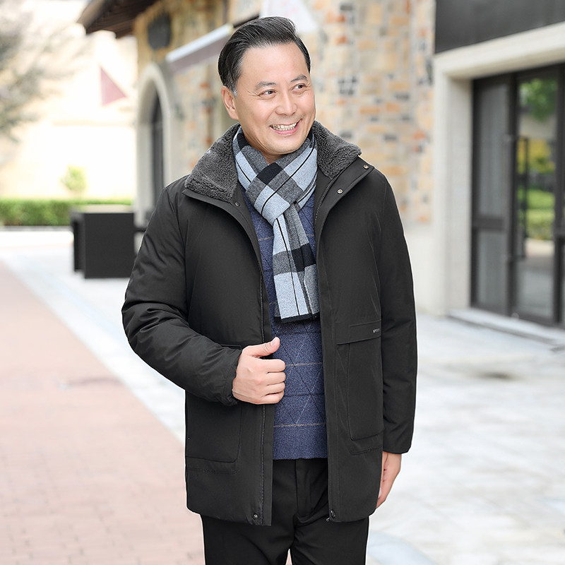 冬装主推2196/P100爸爸棉服中老年棉袄中长款保暖老年人棉衣图片