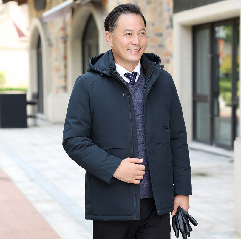 棉衣主推2281/P75爸爸棉服中老年棉袄中长款帽子老人保暖外套图片