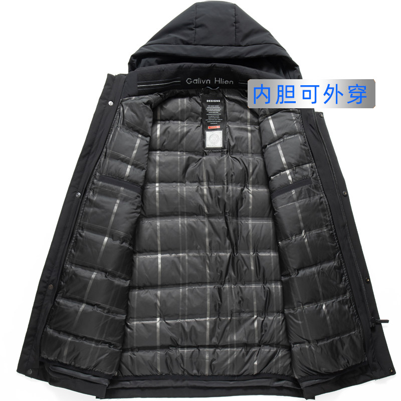高品货！9901/P300商务羽绒派克服中老年可脱卸羽绒衣男,男装羽绒服,星座1216