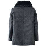 8122/P200羽绒大衣男爸爸中长款呢大衣外套老人羊毛风衣商务外套，男装毛呢大衣，星座1216