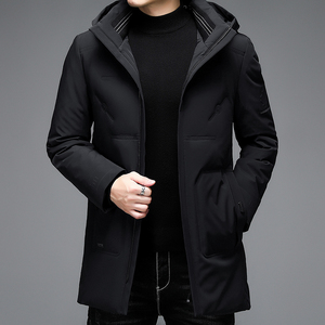 高品货！9902/P280中老年商务休闲中长款羽绒服爸爸羽绒外套图片