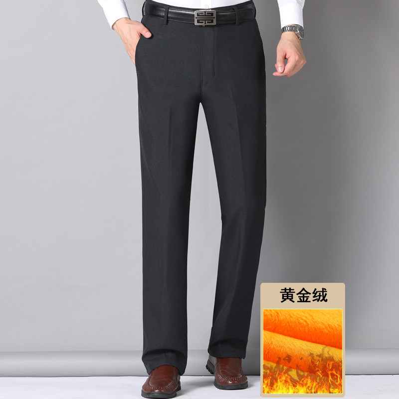 长年有货大爆版！909/P35加绒加厚中老年男裤爸爸冬季商务西裤男图片