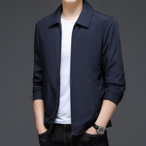2801/P75翻领经典夹克男中老年绅士工作服春秋季爸爸男装图片