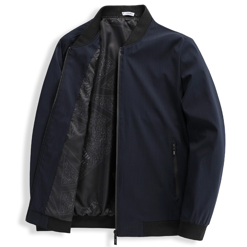 2205/P55 2023秋季新款棒球服外套男爸爸商务休闲夹克父亲外套男图片